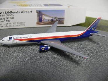 1/500 Herpa Boeing 777-300 East Midlands Airport 506496